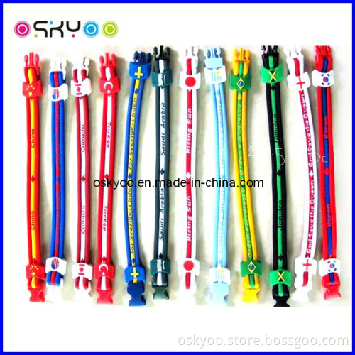 2014 Brazil World Cup Titanium Sport Energy Bracelets and Necklaces with Country Flag